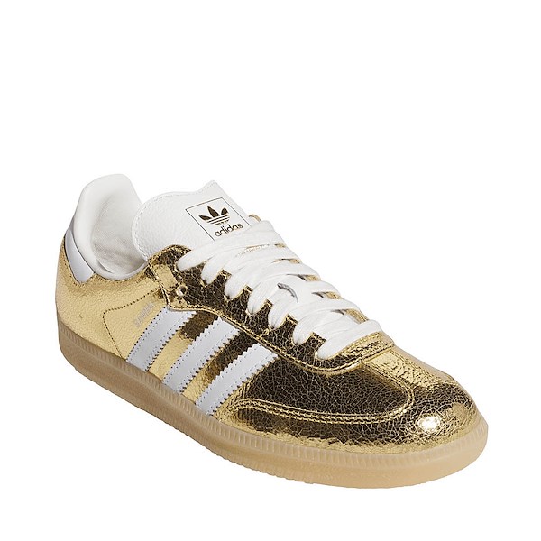 alternate view Womens adidas Samba OG Athletic Shoe - Gold Metallic / White / Core WhiteALT5