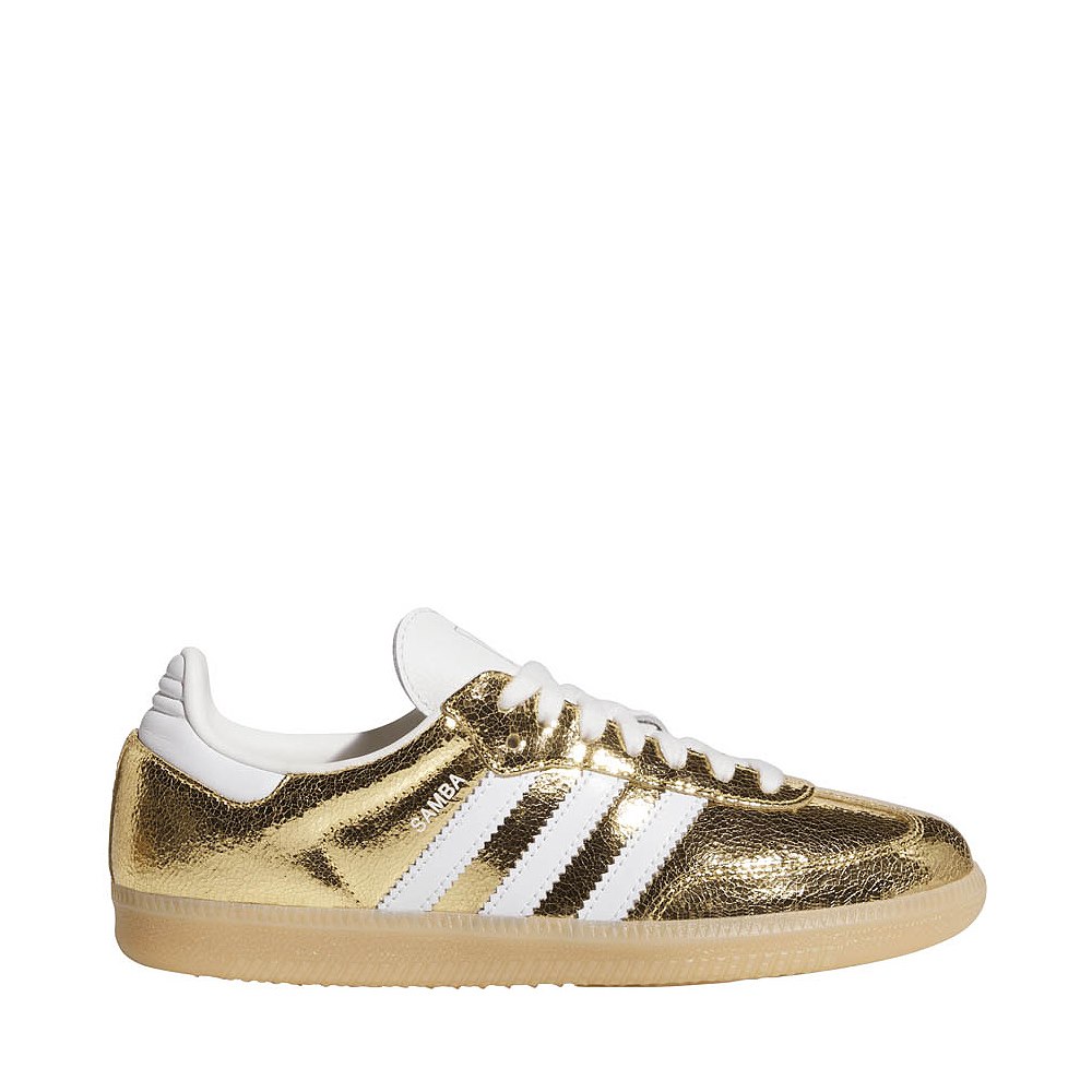 Womens adidas Samba OG Athletic Shoe - Gold Metallic / White / Core White