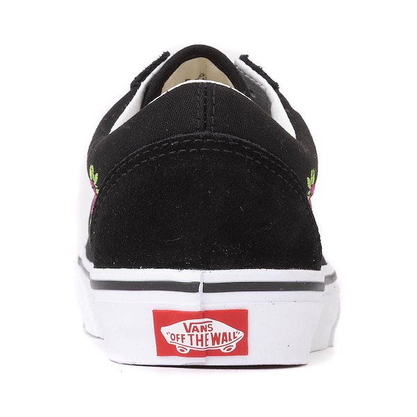 alternate view Vans Old Skool Floral Embroidery Skate Shoe - Black / MulticolorALT4