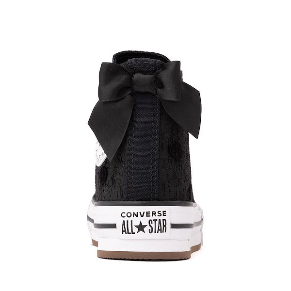 alternate view Converse Chuck Taylor All Star Lift Bows High-Top Sneaker - Little Kid - BlackALT4