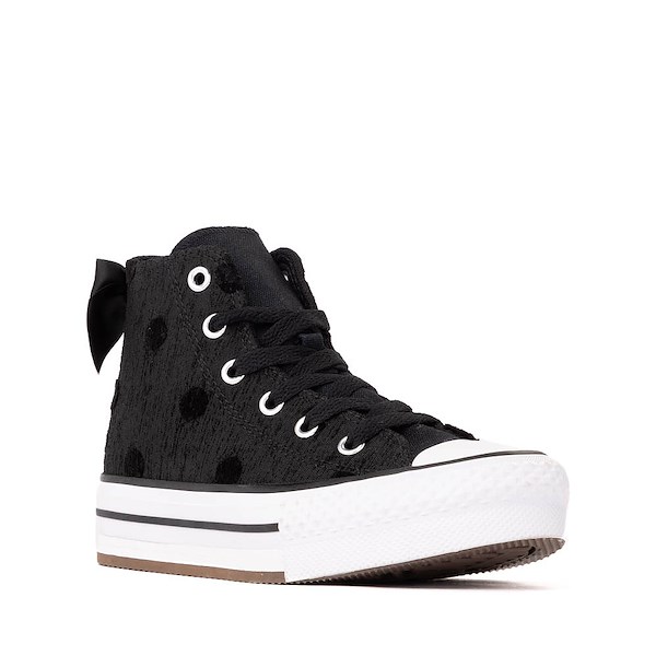 alternate view Converse Chuck Taylor All Star Lift Bows High-Top Sneaker - Little Kid - BlackALT5