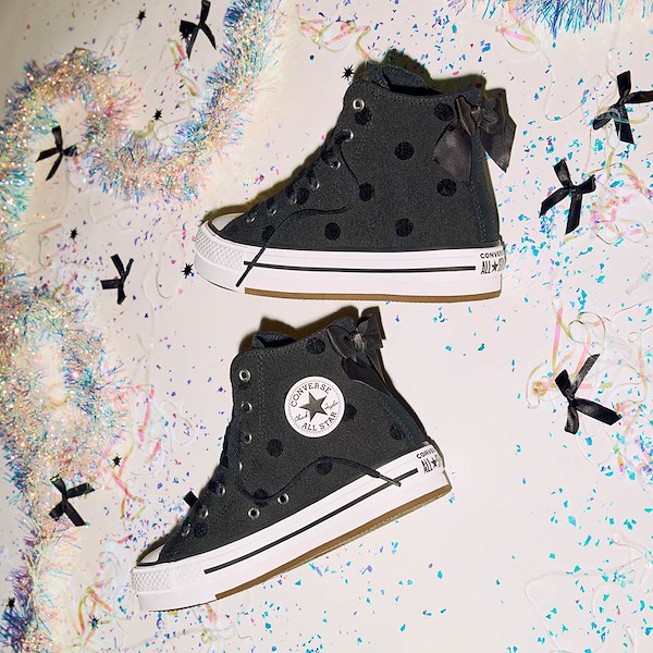 alternate view Converse Chuck Taylor All Star Lift Bows High-Top Sneaker - Little Kid - BlackHERO