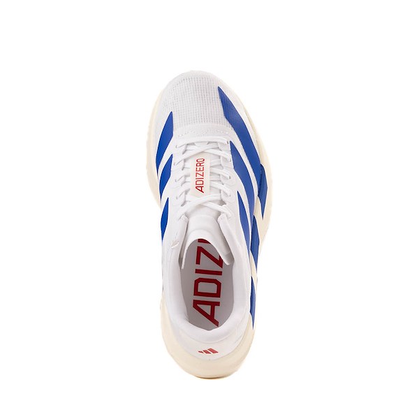 alternate view adidas Adizero EVO SL Athletic Shoe - Big Kid - White / Team Royal Blue / Pure RubyALT2