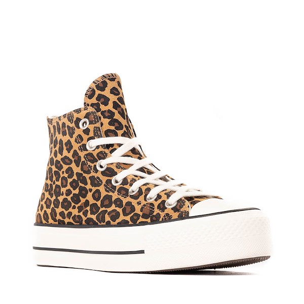 alternate view Womens Converse Chuck Taylor All Star Lift Leopard High-Top Sneaker - Incensed / Totally Fudged / EgretALT5