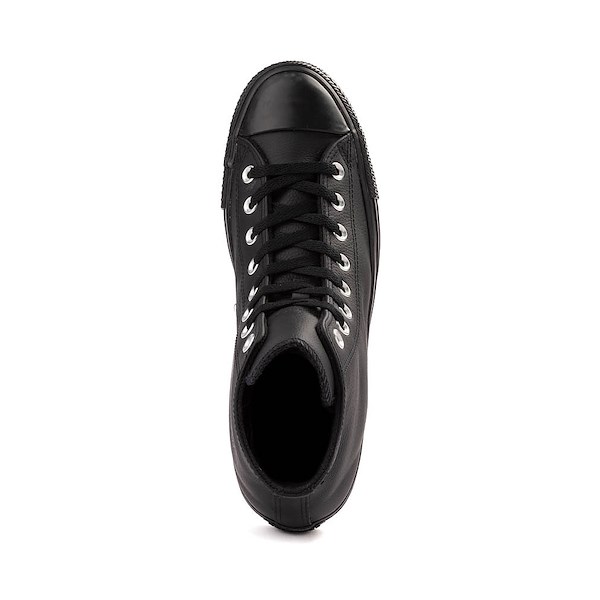 alternate view Converse Chuck Taylor All Star Leather High-Top Sneaker - Black MonochromeALT2