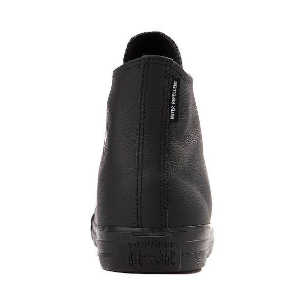 alternate view Converse Chuck Taylor All Star Leather High-Top Sneaker - Black MonochromeALT4