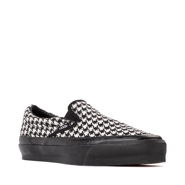 alternate view Vans LX Classic Slip-On 98 Skate Shoe - Houndstooth Black / WhiteALT5