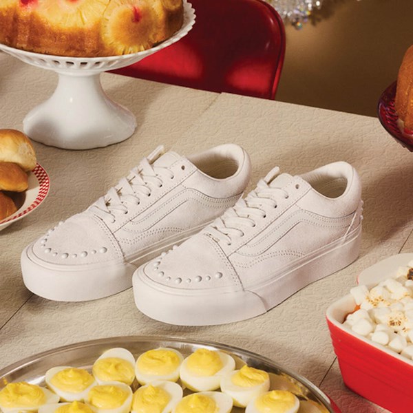 alternate view Vans Old Skool Platform Pearls Skate Shoe - MarshmallowHERO