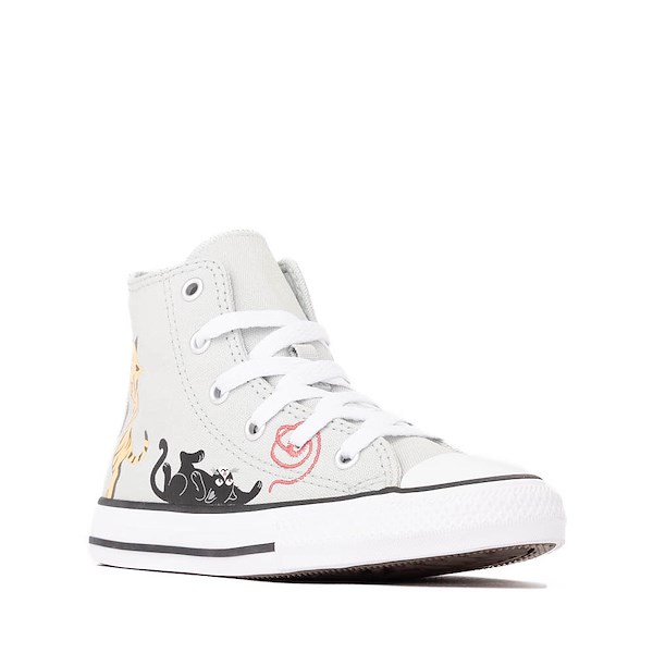 alternate view Converse Chuck Taylor All Star Pet Pack High-Top Sneaker - Little Kid - Rainwashed Grey / CatsALT5