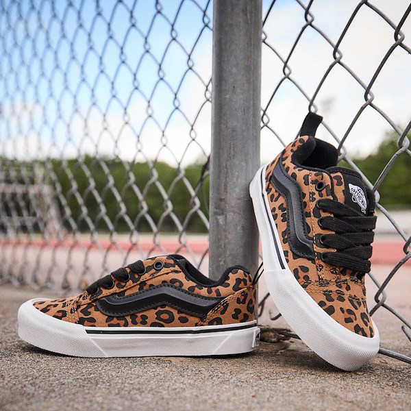 alternate view Vans Knu Skool Skate Shoe - Big Kid - Leopard / BlackHERO