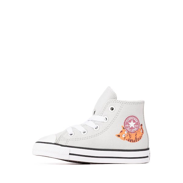 alternate view Converse Chuck Taylor All Star Pet Pack High-Top Sneaker - Baby / Toddler - Rainwashed Grey / CatsALT1