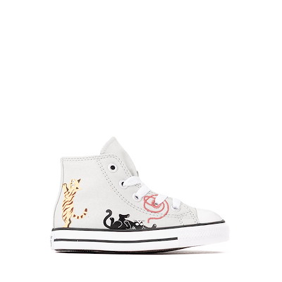 Main view of Converse Chuck Taylor All Star Pet Pack High-Top Sneaker - Baby / Toddler - Rainwashed Grey / Cats