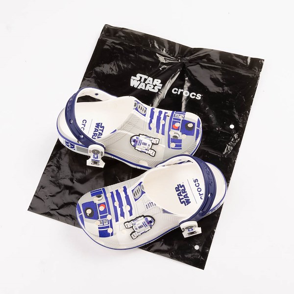 alternate view Star Wars™ Crocs R2-D2 Classic Clog - Little Kid / Big Kid - White / MulticolorALT1D