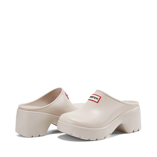 alternate view Womens Hunter Anika Wedge Clog - IvoryALT1