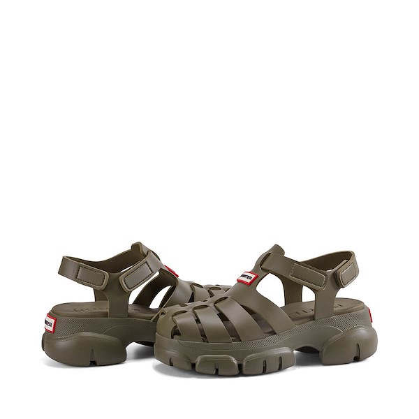alternate view Womens Hunter Belah Close Toe Sandal - Dark GreenALT1