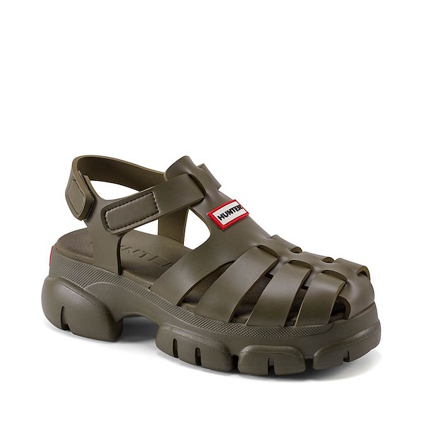 alternate view Womens Hunter Belah Close Toe Sandal - Dark GreenALT5