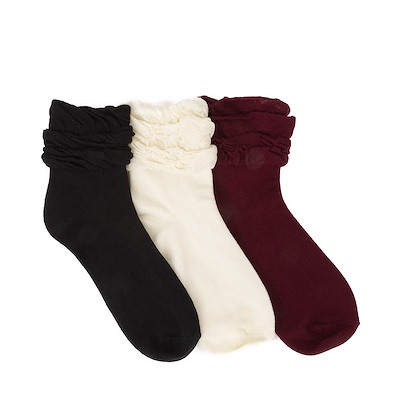 Womens Neutral Slouch Crew Socks 3 Pack - Multicolor