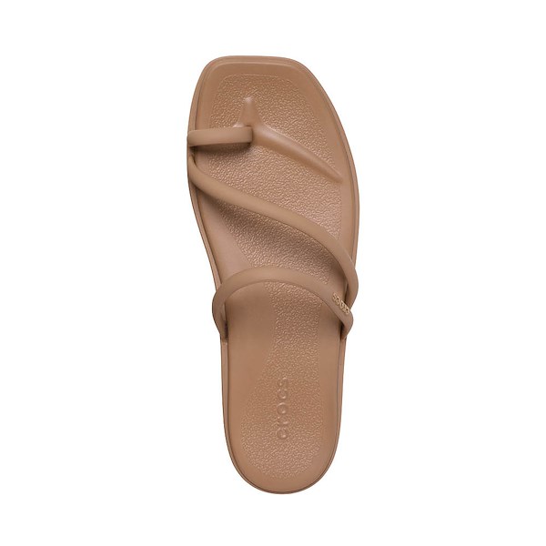 alternate view Womens Crocs Miami Toe Loop Sandal - Milk ChocolateALT2