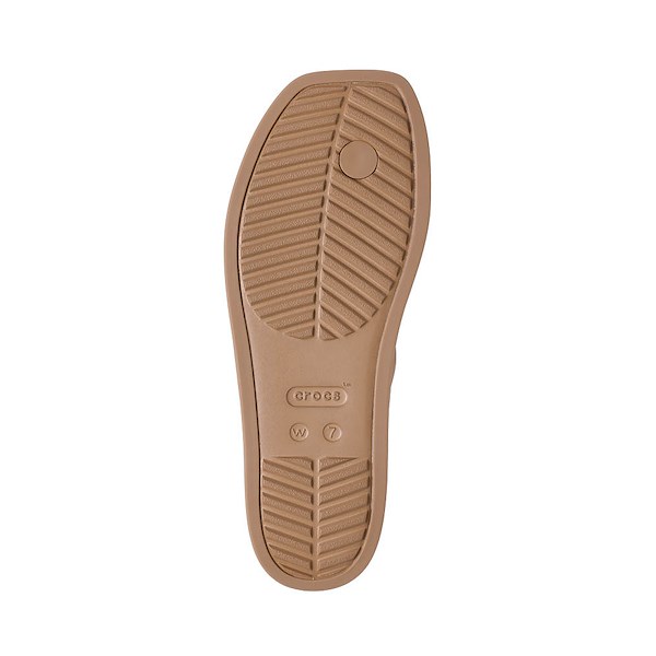 Womens Crocs Miami Toe Loop Sandal - Milk Chocolate
