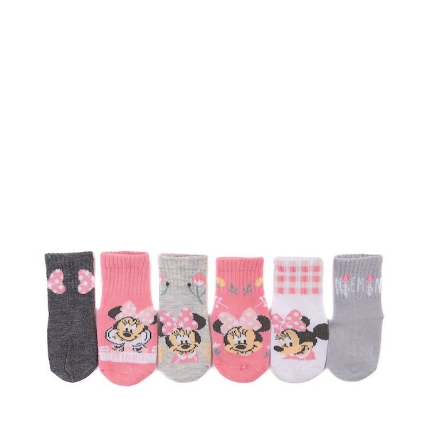 alternate view Disney Minnie Mouse Quarter Socks 6 Pack - Baby - MulticolorALT1