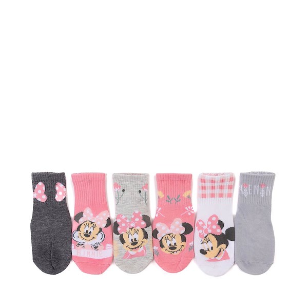 alternate view Disney Minnie Mouse Quarter Socks 6 Pack - Toddler - MulticolorALT1