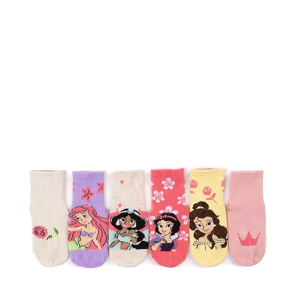 alternate view Disney Princess Quarter Socks 6 Pack - Toddler - MulticolorALT1