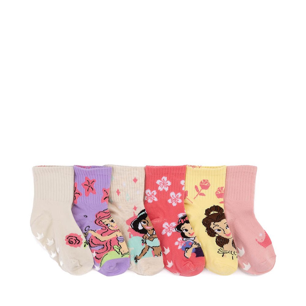 Disney Princess Quarter Socks 6 Pack - Toddler - Multicolor