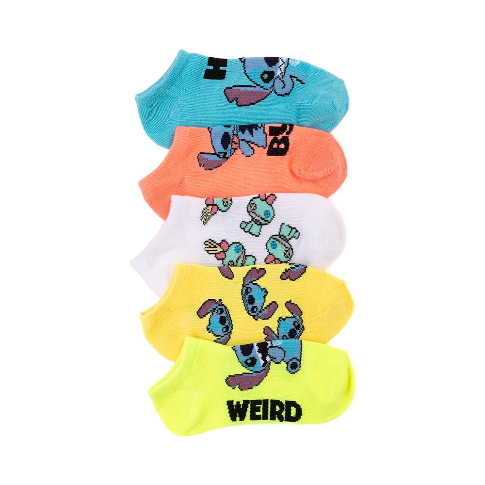 Disney Lilo & Stitch Ankle Socks 5 Pack - Little Kid - Multicolor