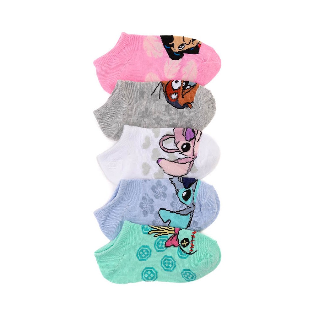 Disney Lilo & Stitch Friends Ankle Socks 5 Pack - Little Kid - Multicolor