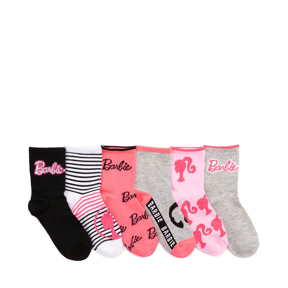 Barbie&trade; Quarter Socks 6 Pack - Little Kid - Multicolor