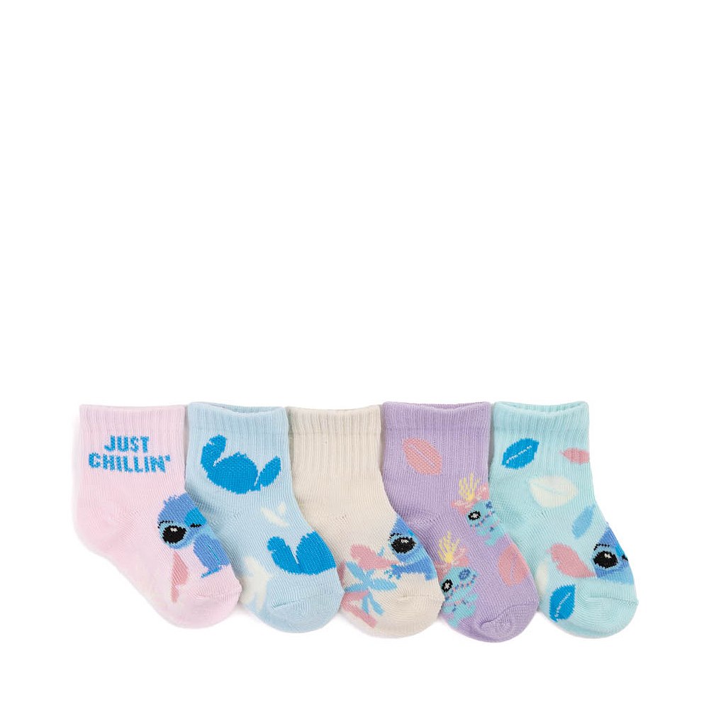 Disney Lilo & Stitch Quarter Socks 5 Pack - Baby - Multicolor