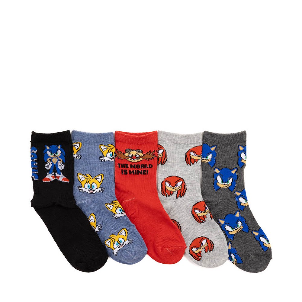 Sonic the Hedgehog&trade; Crew Socks 5 Pack - Little Kid - Multicolor