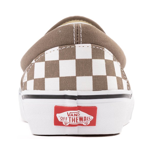 alternate view Vans Classic Slip-On Checkerboard Skate Shoe - WalnutALT4