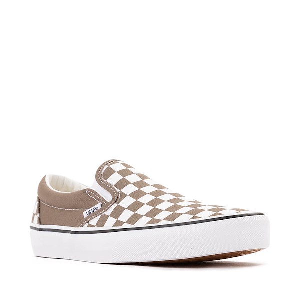 alternate view Vans Classic Slip-On Checkerboard Skate Shoe - WalnutALT5