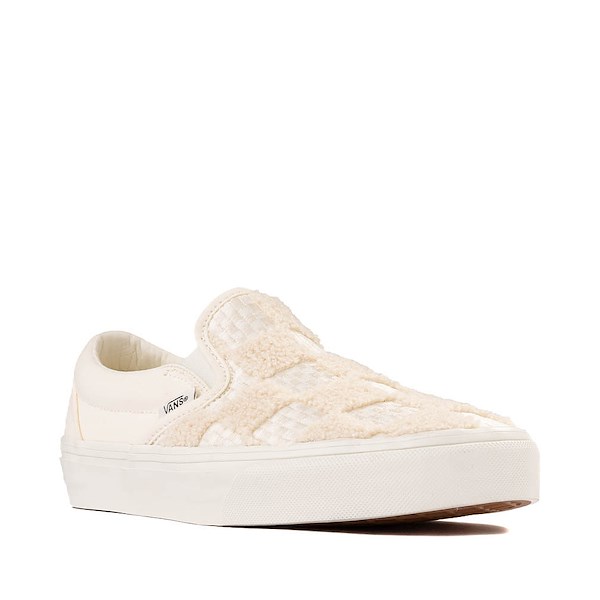 alternate view Vans Classic Slip-On Tufted Checkerboard Skate Shoe - MarshmallowALT5