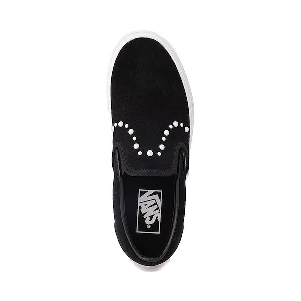 alternate view Vans Classic Slip-On Pearls Skate Shoe - BlackALT2