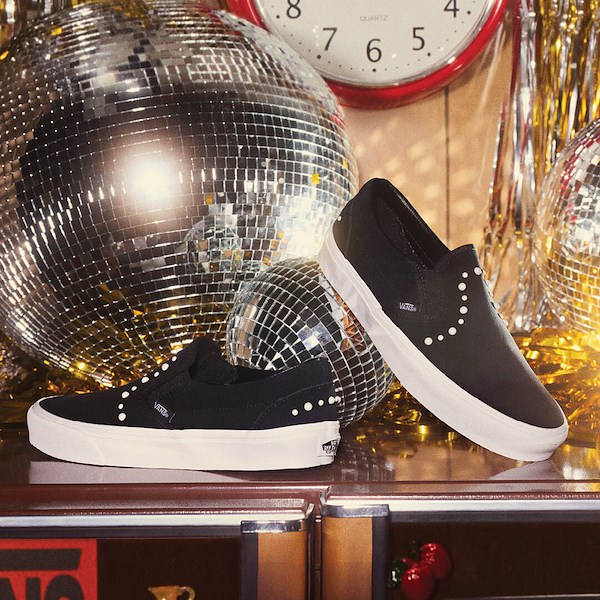 alternate view Vans Classic Slip-On Pearls Skate Shoe - BlackHERO