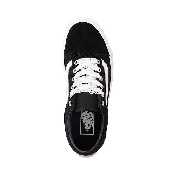 alternate view Vans Old Skool Pop Lace Skate Shoe - Black / WhiteALT2