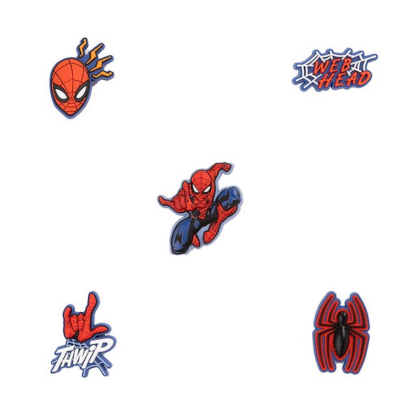 alternate view Marvel Crocs Jibbitz™ Spider-Man Action Shoe Charms 5 Pack - MulticolorALT1