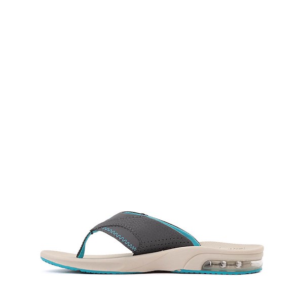 alternate view Reef Fanning Sandal - Little Kid / Big Kid - Grey / Aqua / OakALT1