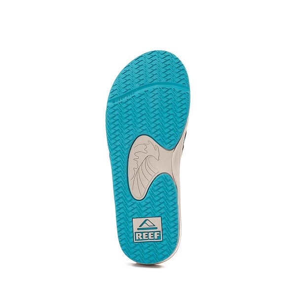 alternate view Reef Fanning Sandal - Little Kid / Big Kid - Grey / Aqua / OakALT3