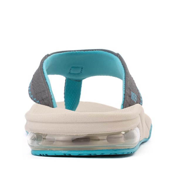 alternate view Reef Fanning Sandal - Little Kid / Big Kid - Grey / Aqua / OakALT4