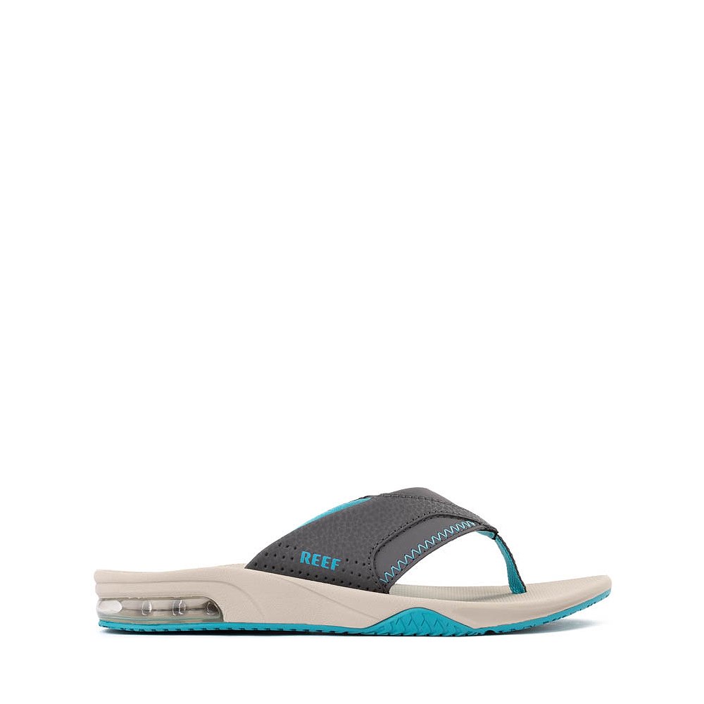 Reef Fanning Sandal - Little Kid / Big Kid - Grey / Aqua / Oak