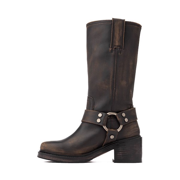 alternate view Womens Frye Kate Harness Boot - BlackALT1