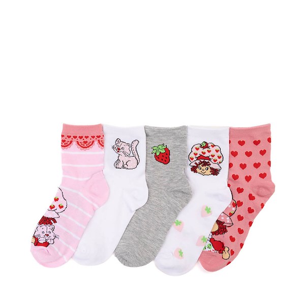 alternate view Womens Strawberry Shortcake Quarter Socks 5 Pack - MulticolorALT1