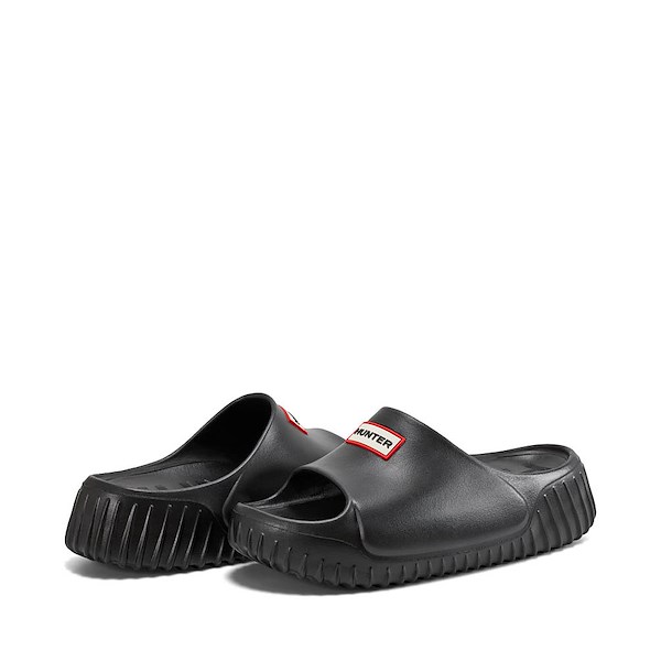 alternate view Womens Hunter Faroe Slide Sandal - BlackALT1