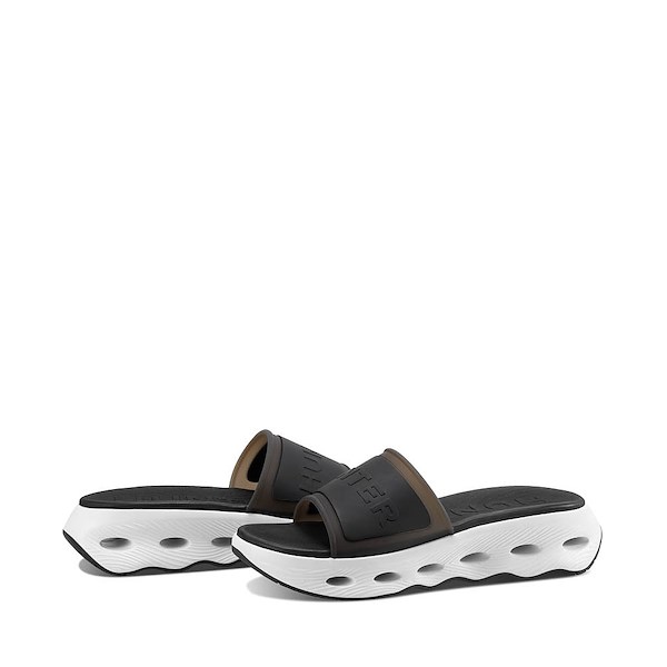 alternate view Womens Hunter Geneva Slide Sandal - Black / WhiteALT1