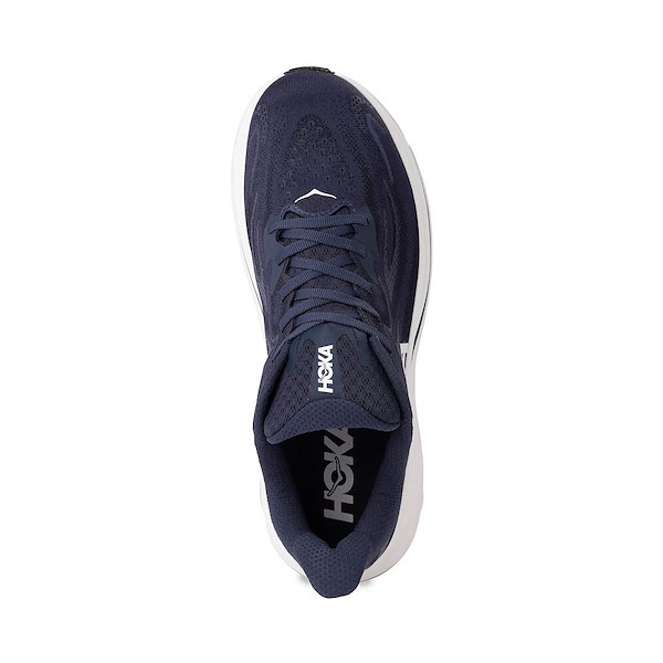 alternate view Mens HOKA Clifton 10 Athletic Shoe - Navy / WhiteALT2