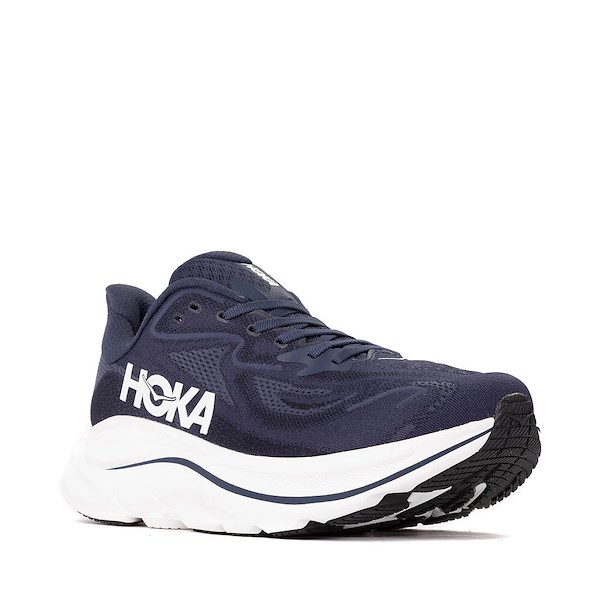alternate view Mens HOKA Clifton 10 Athletic Shoe - Navy / WhiteALT5