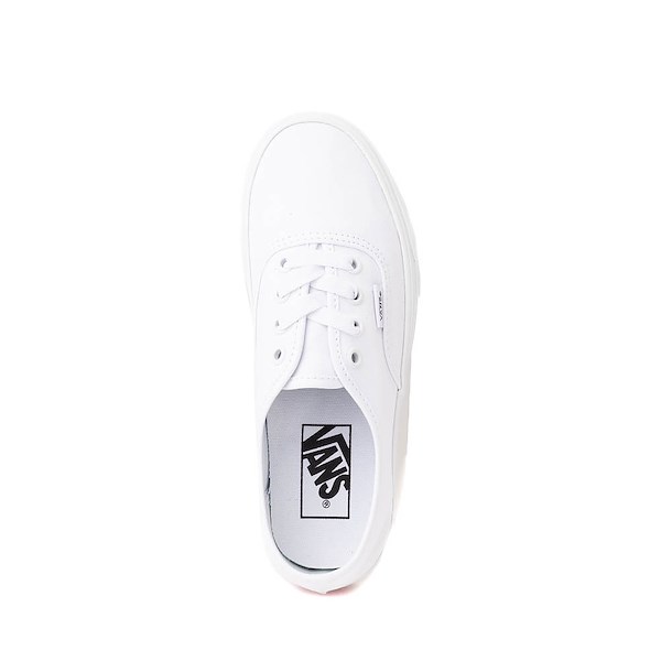 alternate view Vans Authentic Skate Shoe - Big Kid - True WhiteALT2